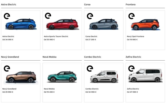 Opel.sk. Aktuálne modelové portfólio elektromobilov od značky Opel (osobné autá)
